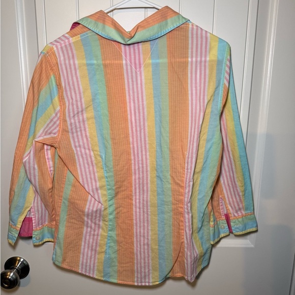 Tommy Hilfiger Striped Button-Up Shirt size 8 100% cotton - Picture 4 of 4